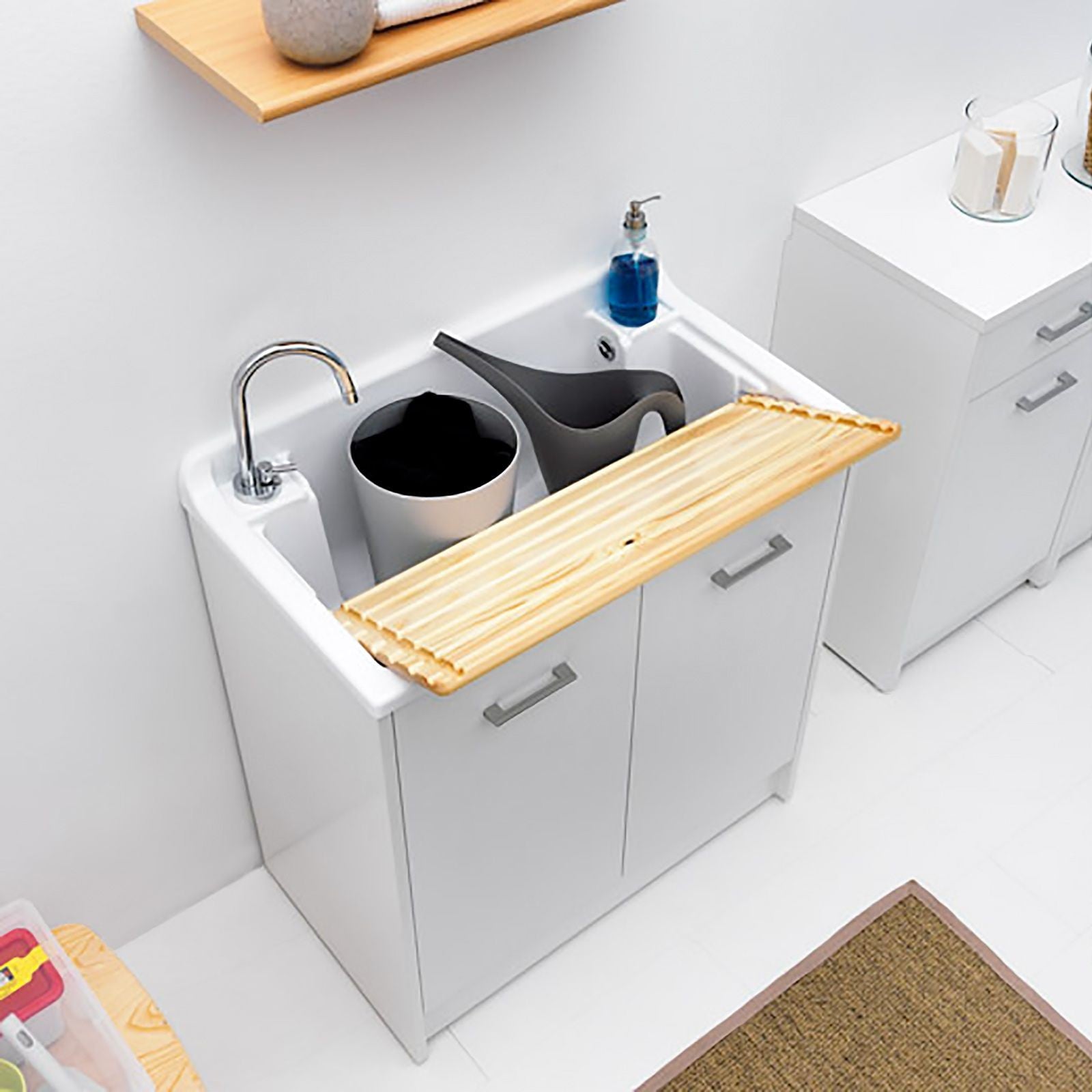 Lavatoio Lavapanni Domestica Colavene 80x45x86h cm con vasca e vano contenitore