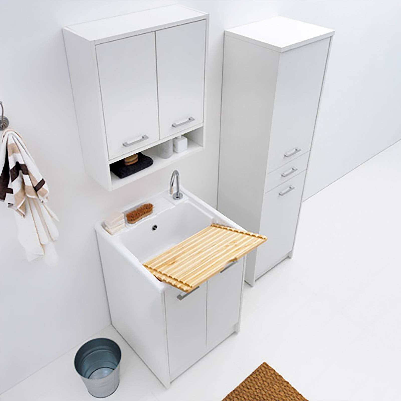 Lavatoio Lavapanni Domestica Colavene 60x50x86h cm con vasca e mobile contenitore