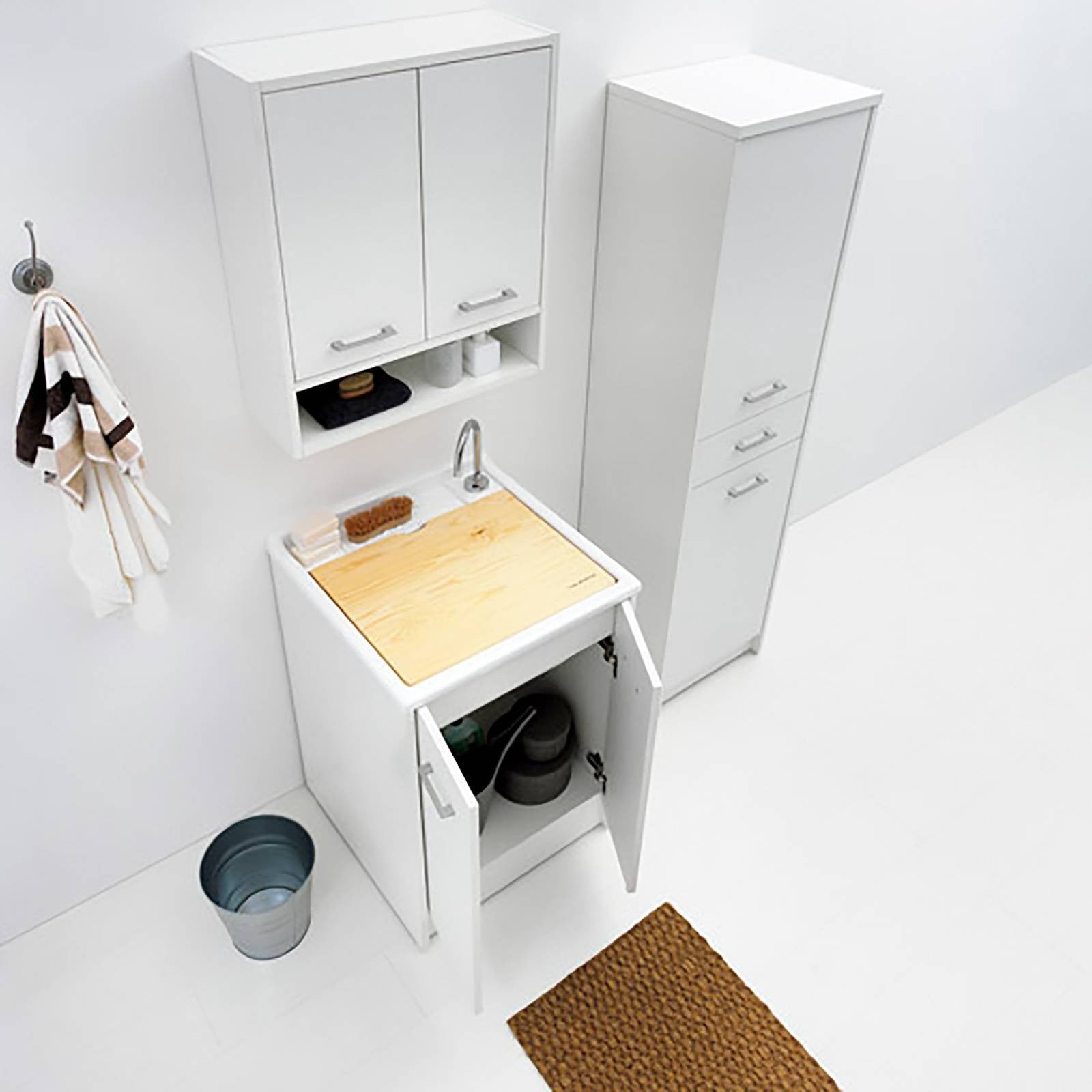 Lavatoio Lavapanni Domestica Colavene 60x60x86h cm con vasca e mobile contenitore