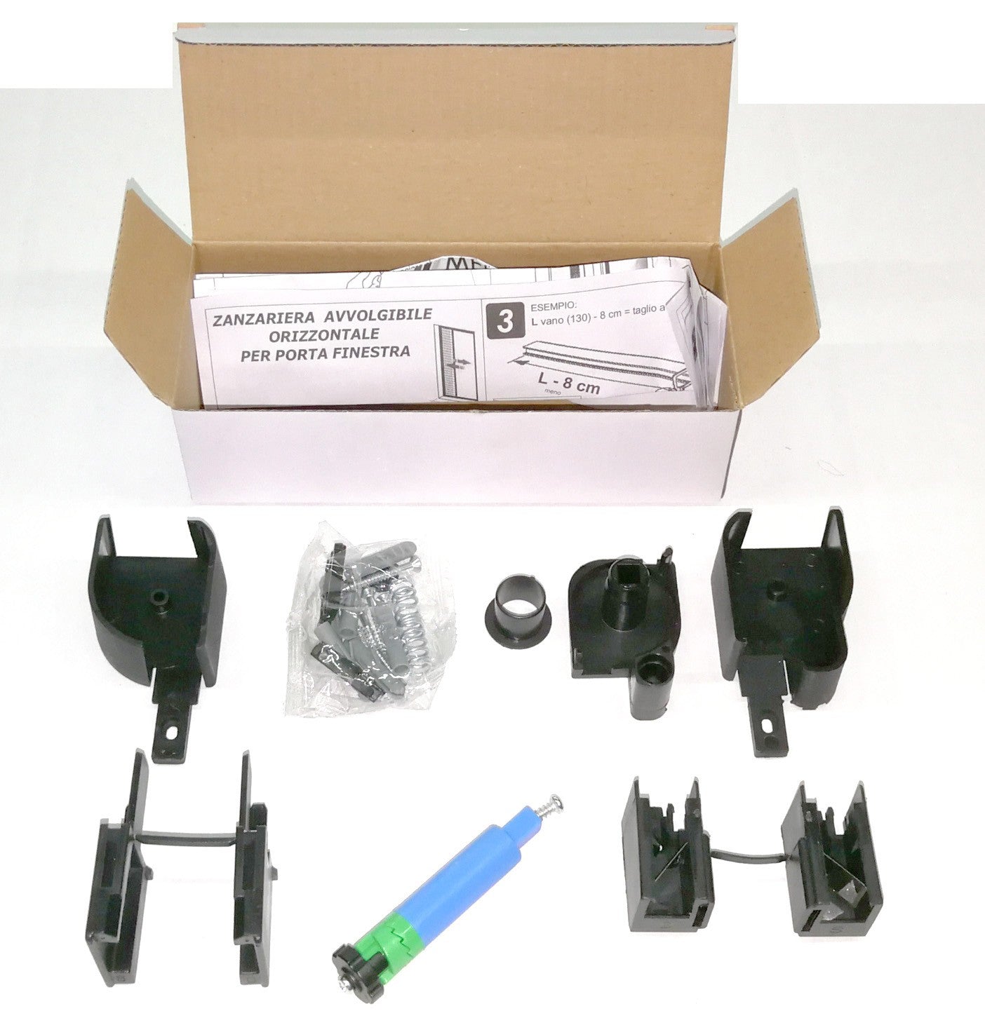 Zanzariera avvolgibile laterale 160x250 bronzo con frizione