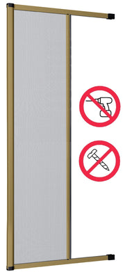 Zanzariera avvolgibile laterale cm 250 x 160 colore bronzo con fissaggio ad espansione