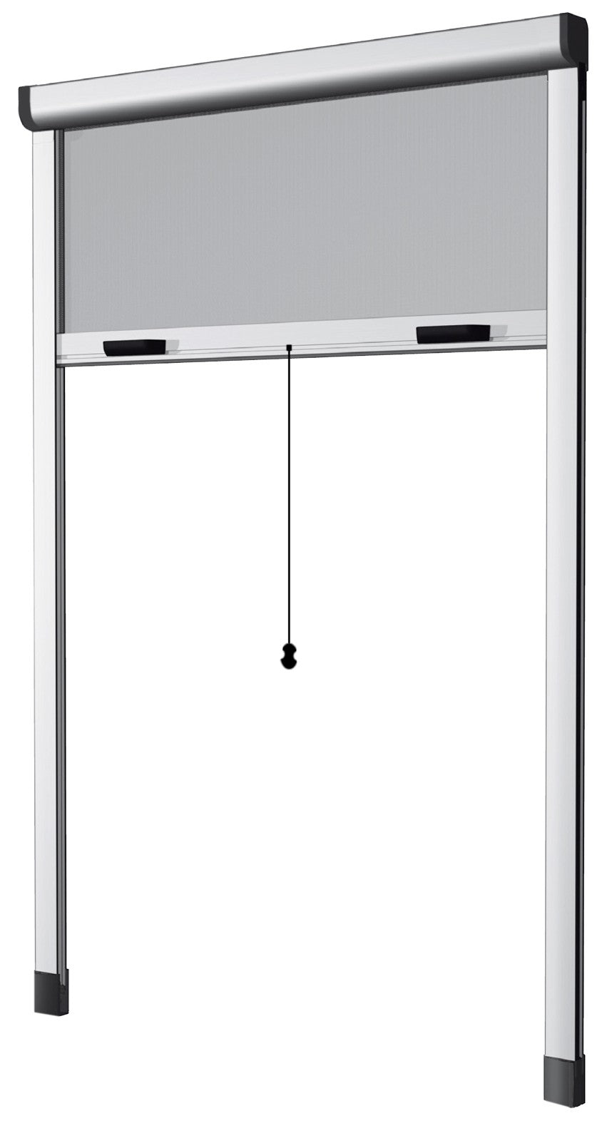 Zanzariera avvolgibile verticale 120 x 170 cm colore bianco con fissaggio ad espansione