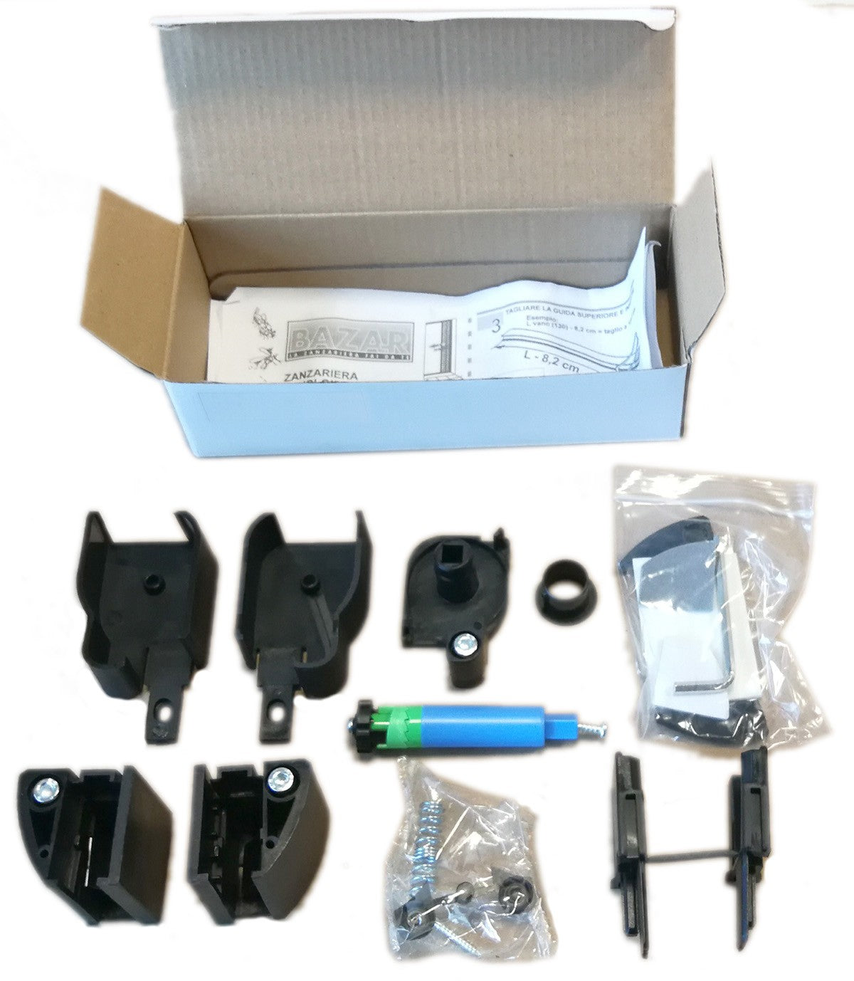 Zanzariera avvolgibile laterale cm 250 x 160 colore marrone con fissaggio ad espansione