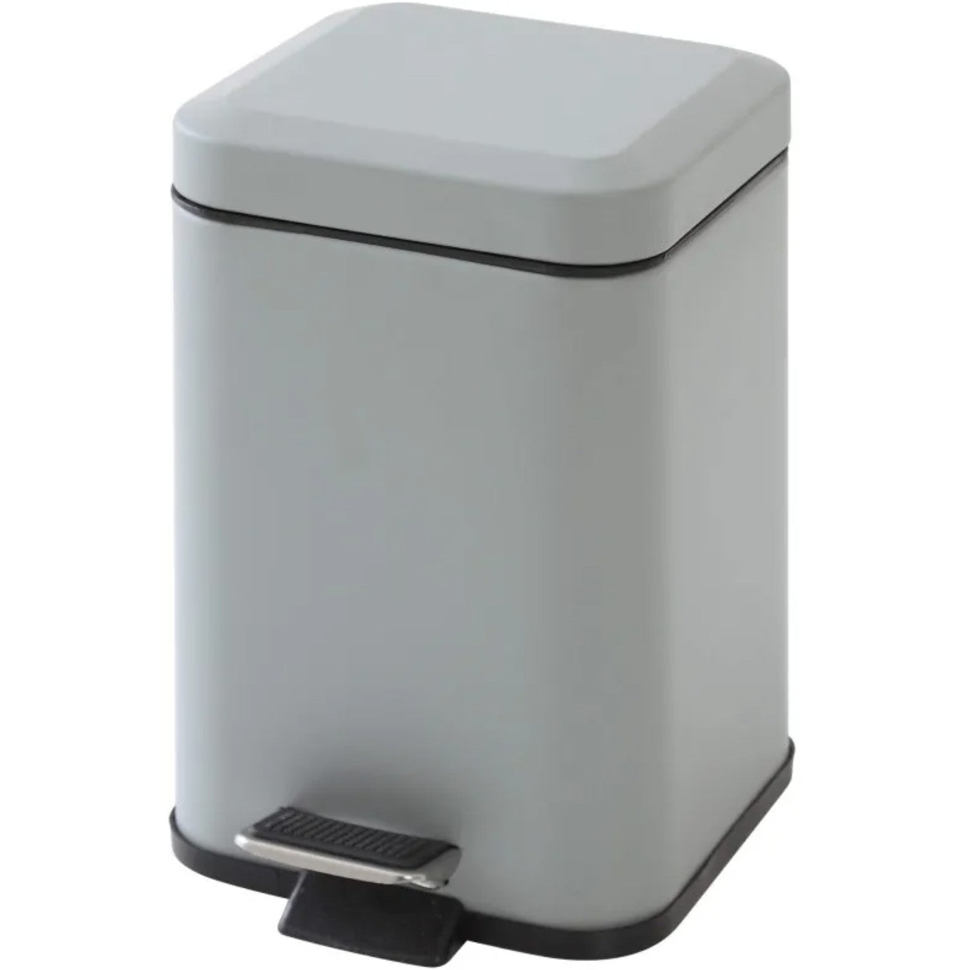Pattumiera grigia da 3 litri con fondo removibile Feridras, elegante e pratica per la tua casa.