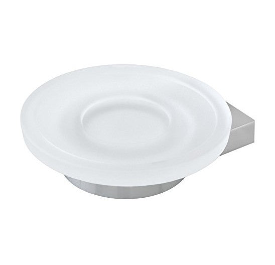 Portasapone in acciaio cromato, design moderno ed elegante per il bagno - Serie Futura