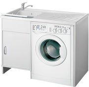 Mobile coprilavatrice a 1 anta con vasca reversibile in kit 109x60cm modello Garden per interni ed esterni, pratico e resistente