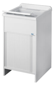 Mobile lavatoio a 1 anta in kit 45x50cm modello Esterni Roc , sportelli a serrandina, non occupa spazi superflui. 