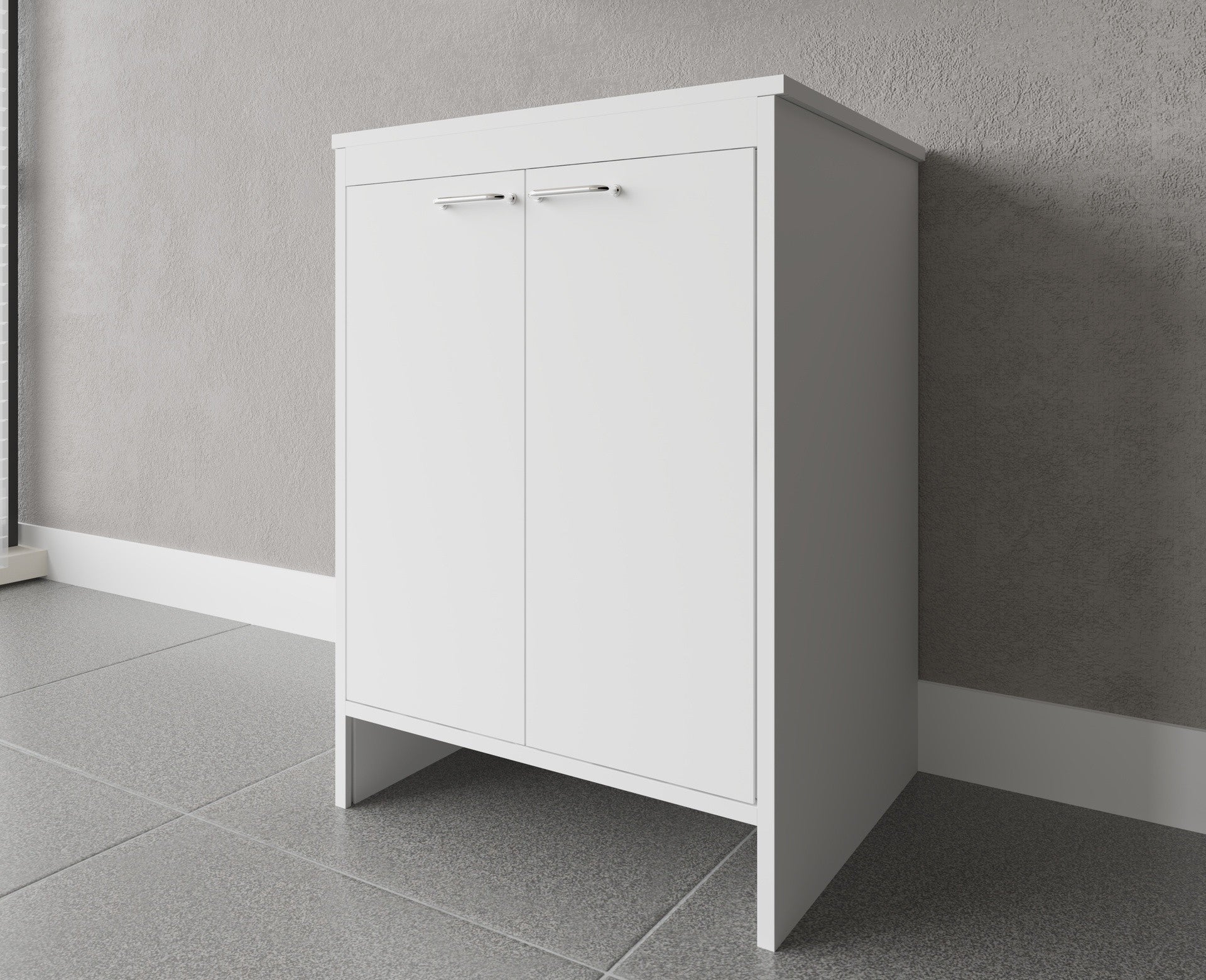 Base per Composizione Lavanderia in PVC, Kit Completo 60x50 cm, Modello Garden, Ideale per Spazi Funzionali e Facile da Montare