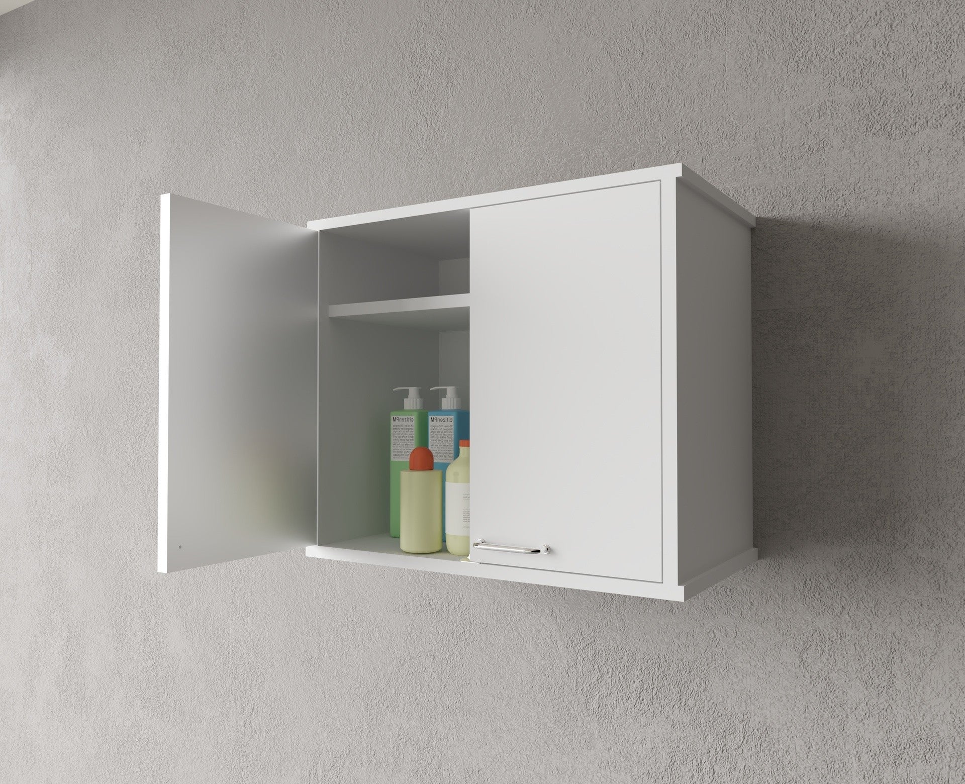 Pensile per Composizione Lavanderia in PVC, Kit Completo 60x34 cm, Modello Garden, Ideale per Spazi Funzionali