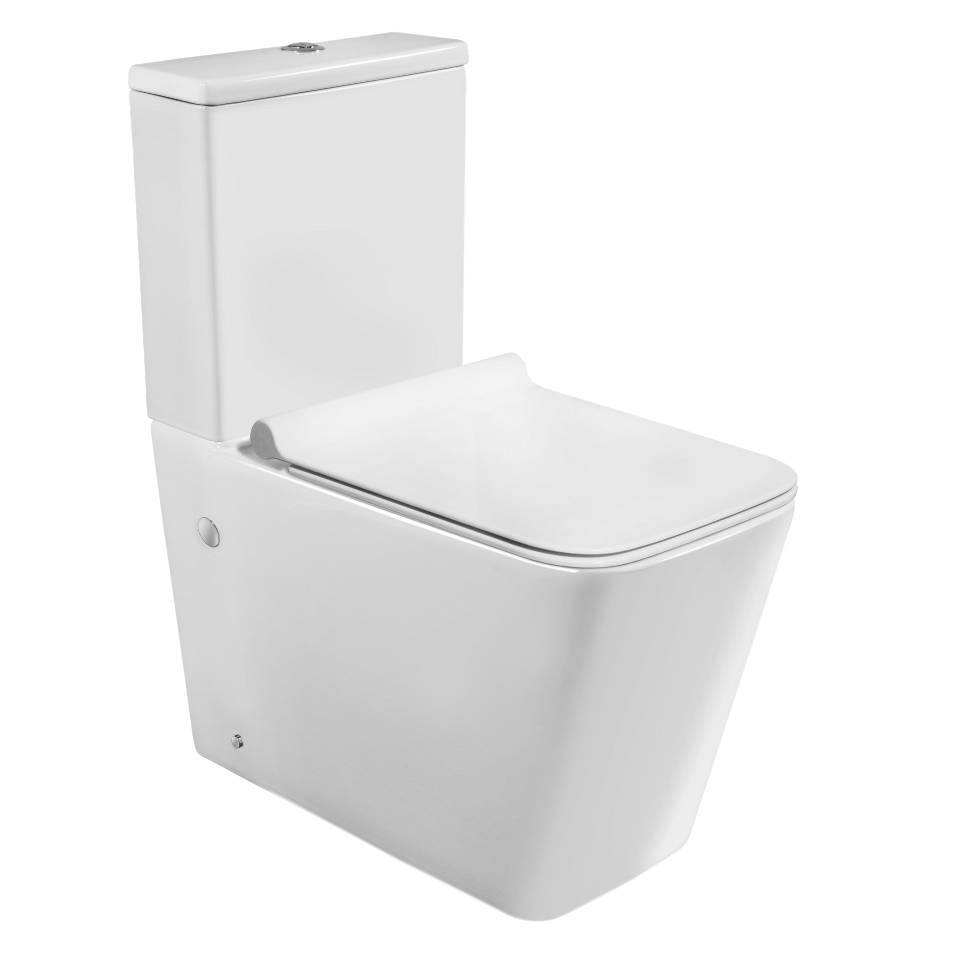 WC Monoblocco Quadrato in Ceramica con Scarico Doppio e Sedile Soft-Close modello Laik