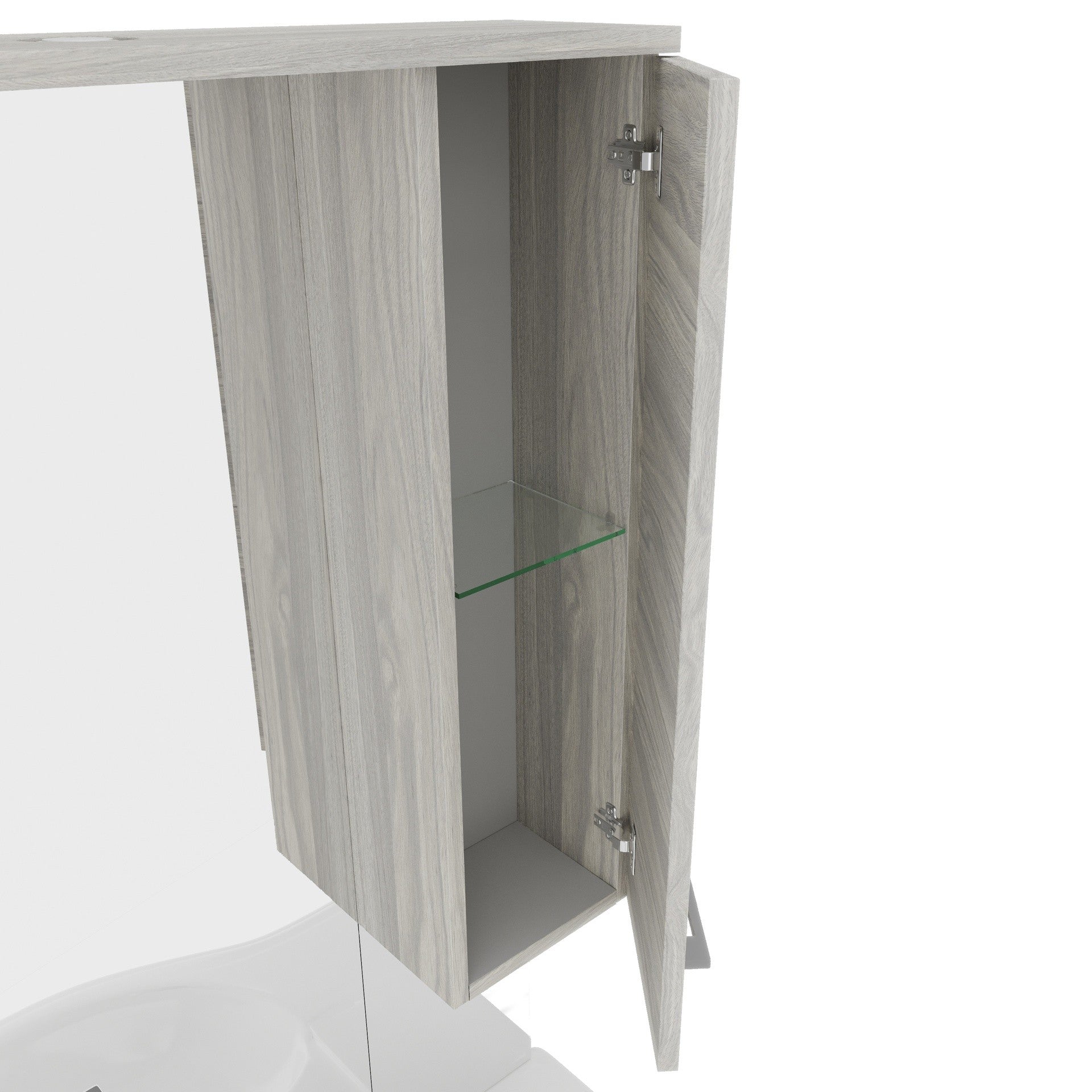 Composizione da bagno 3 ante da 105cm con lavabo e specchiera con pensile e luci a led