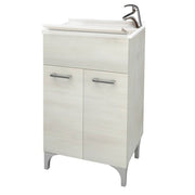 Lavatoio 2 ante da cm 50x50 colore rovere bianco