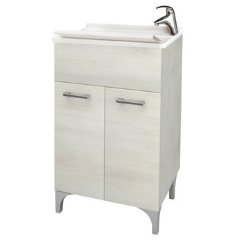 Lavatoio 2 ante da cm 50x50 colore rovere bianco