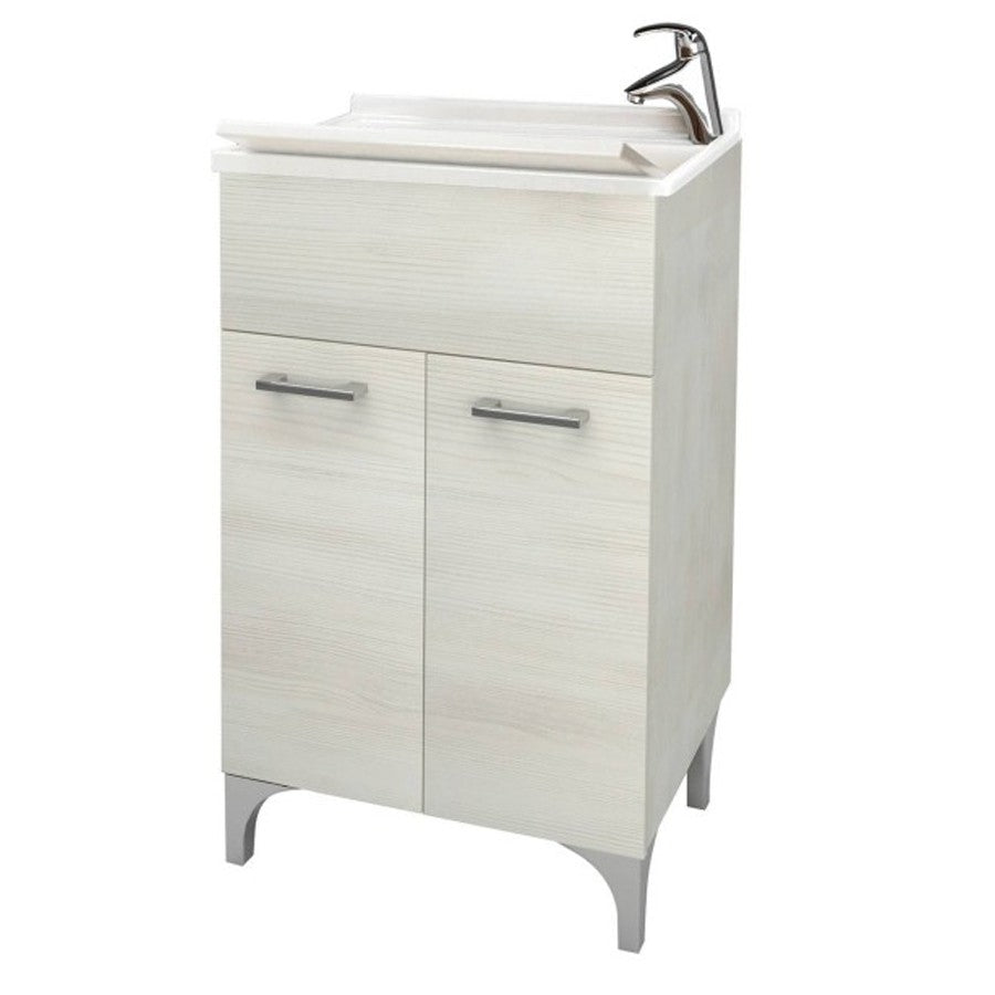 Lavatoio 2 ante da cm 50x50 colore rovere bianco