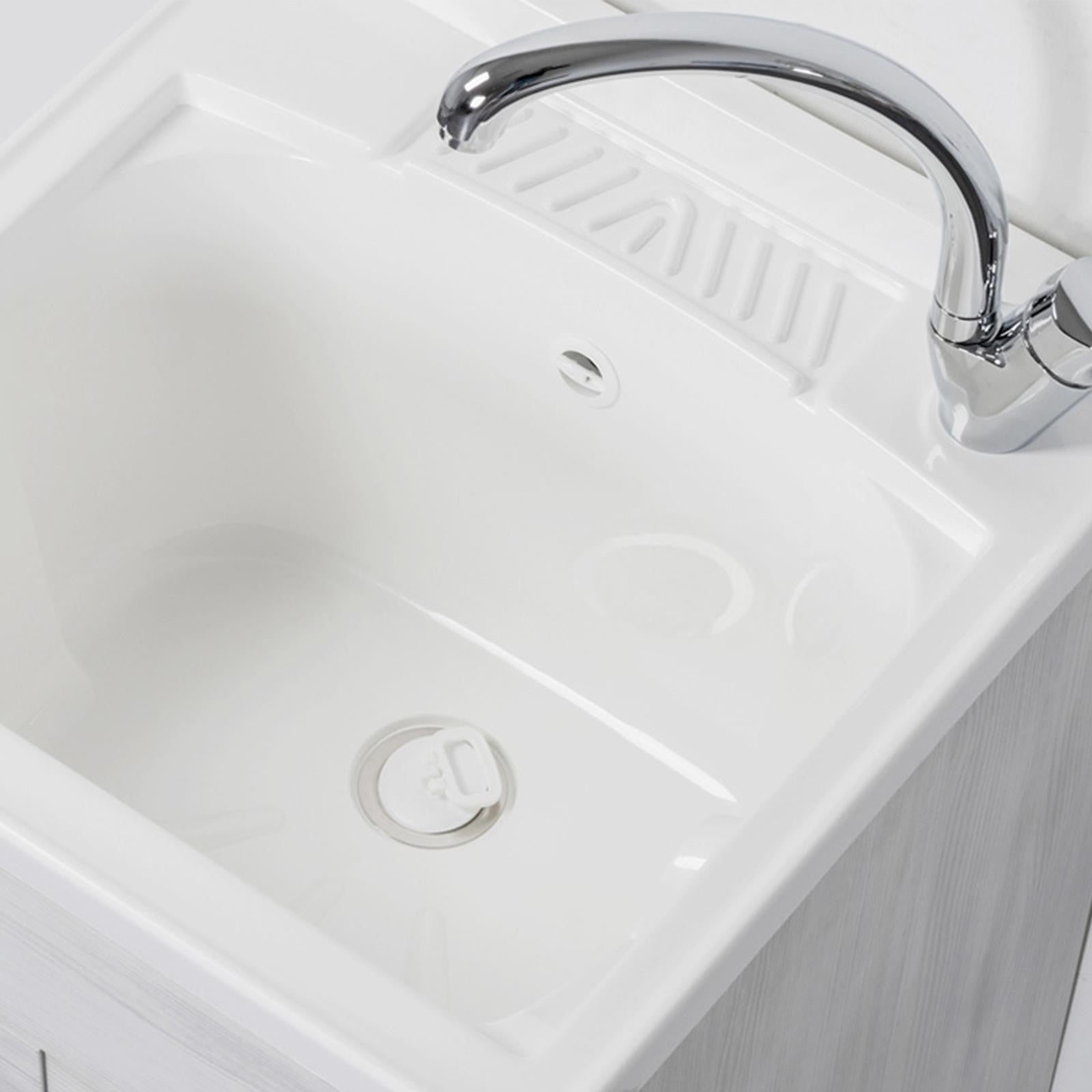 Lavatoio 2 ante da cm 50x50 colore rovere bianco