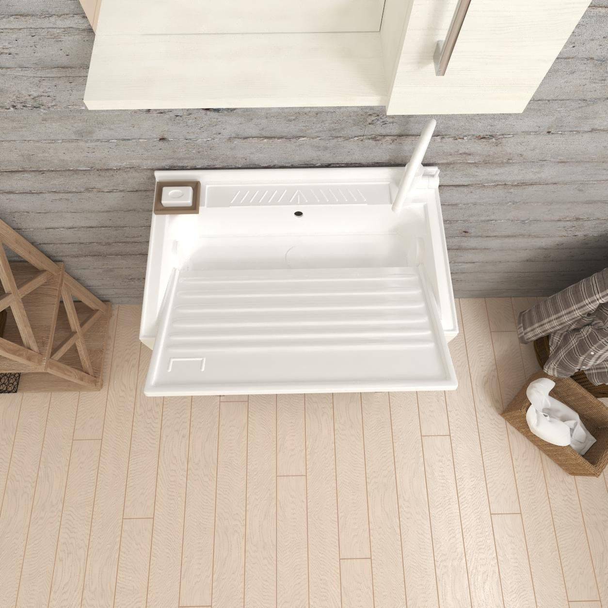 Lavatoio 2 ante da cm 60x50 colore rovere bianco