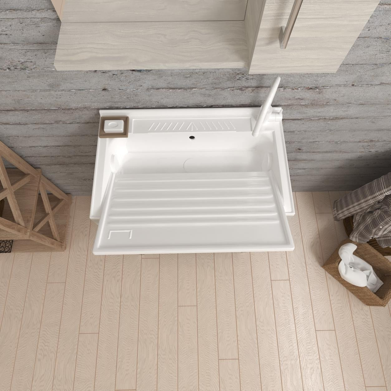 Lavatoio 2 ante da cm 60x50 colore rovere grigio