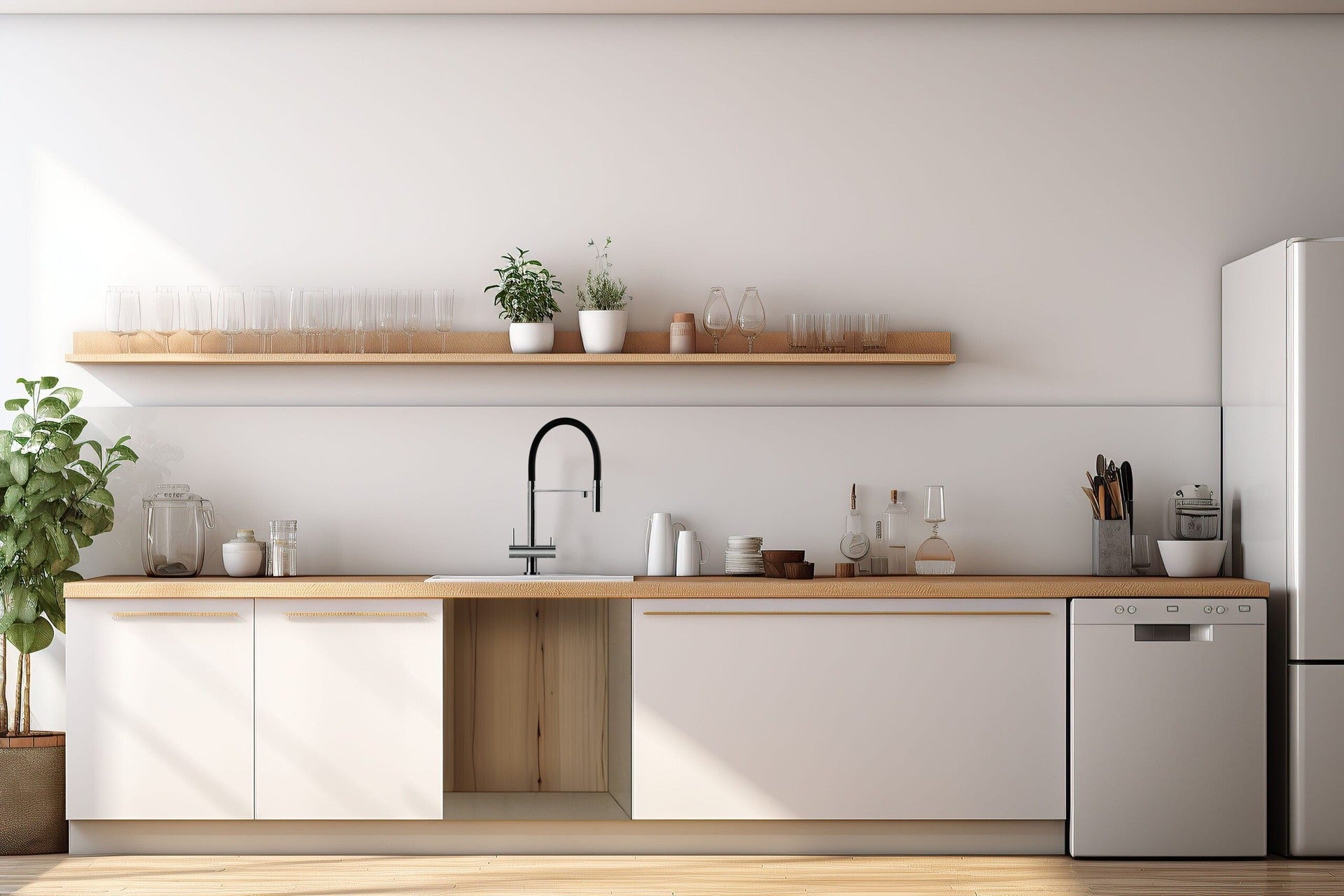 Rubinetto cucina a 3 vie Napura con filtro integrato e contalitri