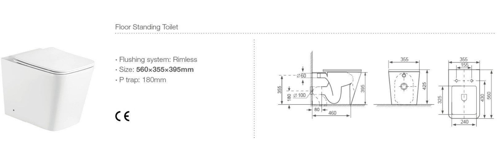 Coppia sanitari in ceramica  filomuro WC e bidet con sedile soft close