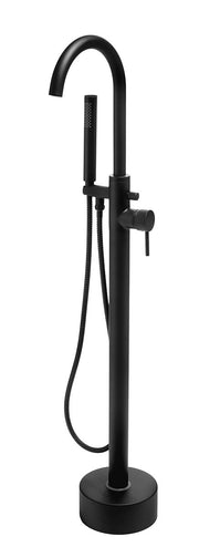 Miscelatore a piantana per vasca Zeda con deviatore e doccetta inclusa