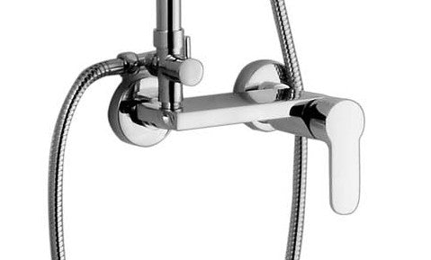 Colonna doccia regolabile in metallo SABHINA con miscelatore monocomando e soffione anticalcare