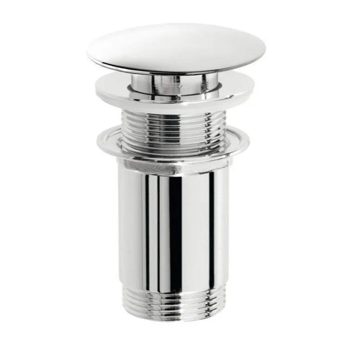 Miscelatore bidet monoforo in ottone cromato modello Kora con leva inclinata e piletta clic-clac inclusa