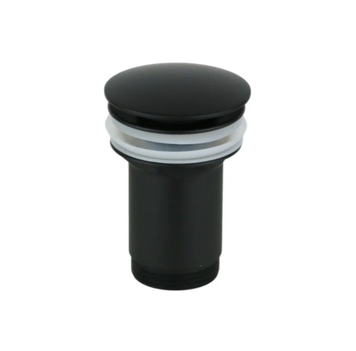 Miscelatore lavabo monoforo in ottone nero opaco modello Kora con leva inclinata e piletta clic-clac inclusa