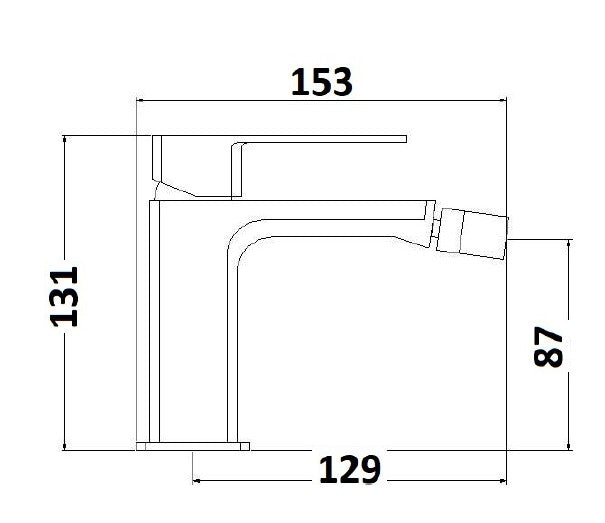 Miscelatore bidet monoforo in ottone cromato serie 23 con piletta clic-clac inclusa