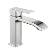 Miscelatore lavabo monoforo in nichel spazzolato serie 23 con piletta clic-clac inclusa