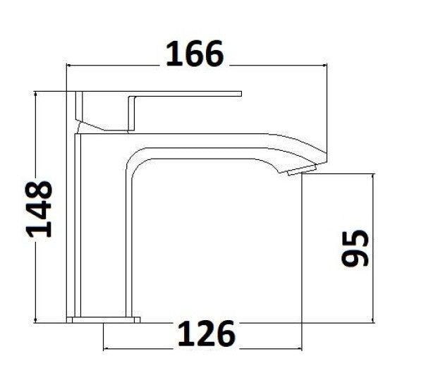 Miscelatore lavabo monoforo in nichel spazzolato serie 23 con piletta clic-clac inclusa