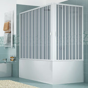 Box Vasca a Soffietto Galassia 70x150 H150 cm in pvc con due ante ad apertura angolare