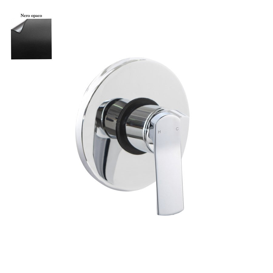 Miscelatore doccia ad incasso una via nero opaco modello Kora