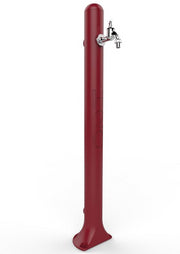 Fontana da esterno Arkema con rubinetto di colore rossa