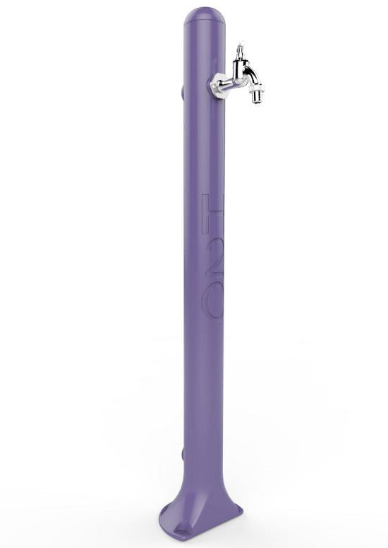 Fontana da esterno Arkema con rubinetto di colore viola