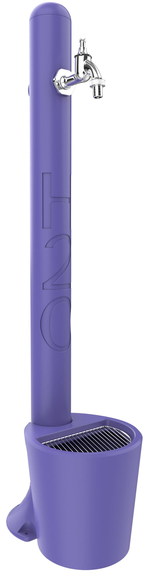 Fontana da esterno Arkema con rubinetto di colore viola