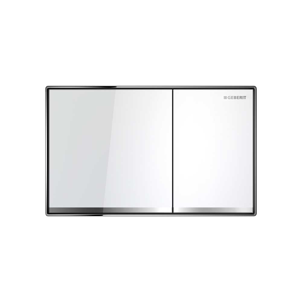 Placca di comando sigma 60" filo parete vetro nero — Geberit