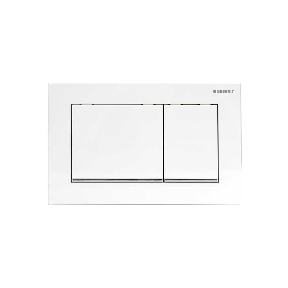 Placca di comando sigma 30" Bianca/Cromata/Bianca — Geberit