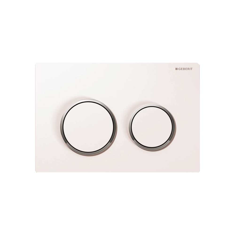 Placca di comando omega 20" Bianco/ Cromato/ bianco — Geberit