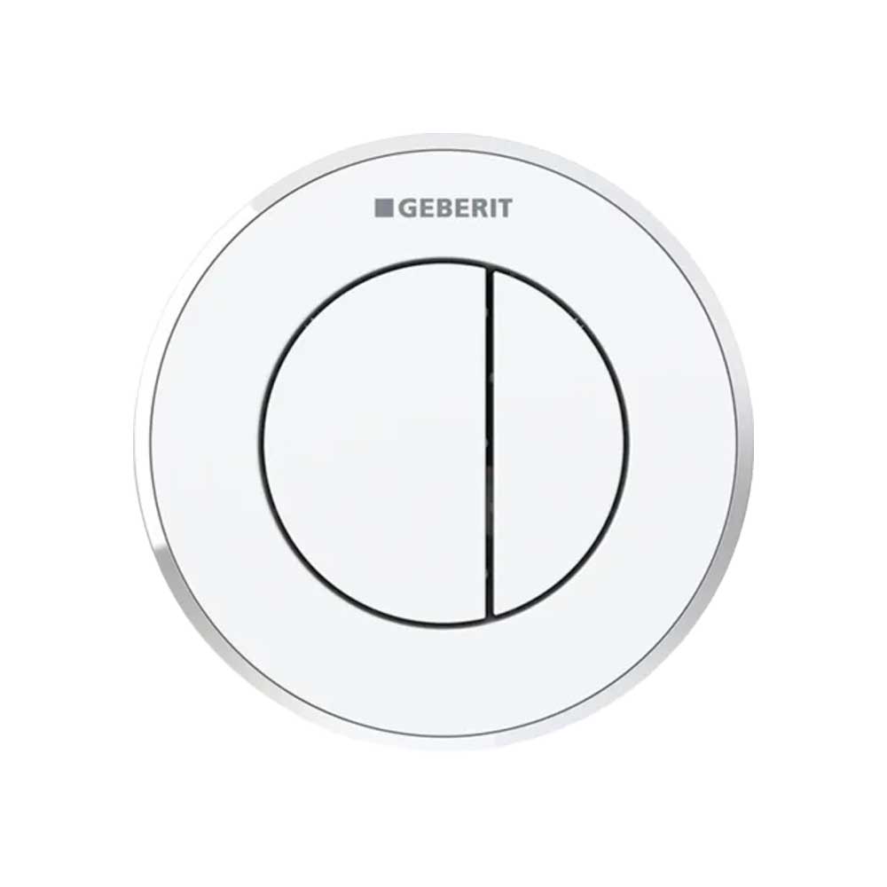 Comando pneumatico ad incasso doppiotasto bi-color tipo 01" per cassetta SIGMA8 Bianco/ Cromo/ bianco — Geberit