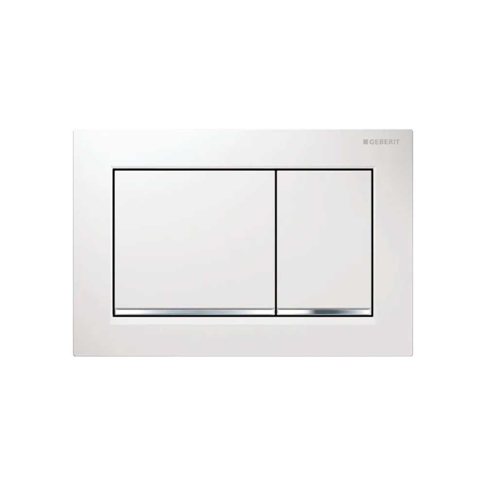 Placca di comando omega 30" Nero/ Cromato/ nero — Geberit