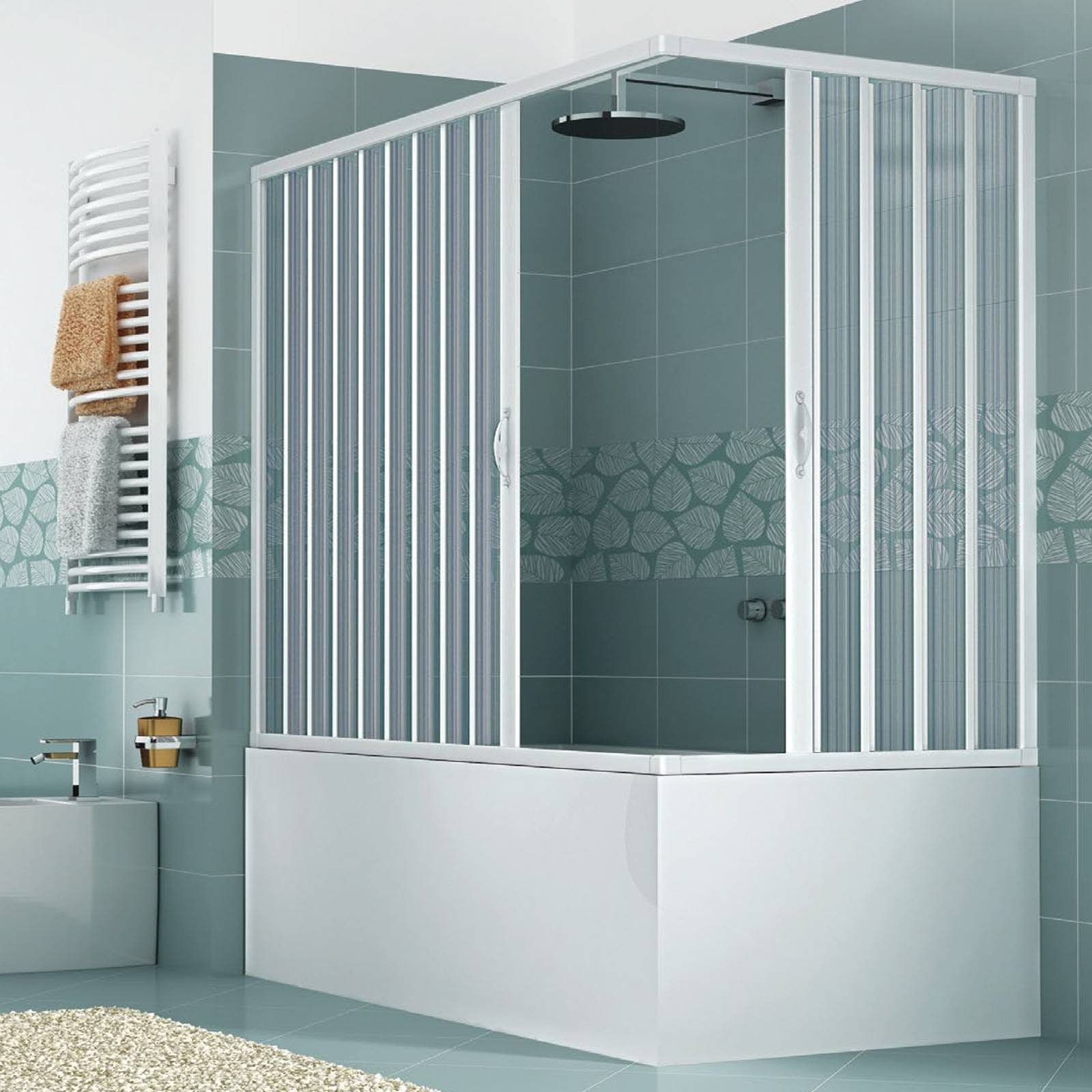 Box sopravasca Galassia 2 ante 70x160cm apertura angolare