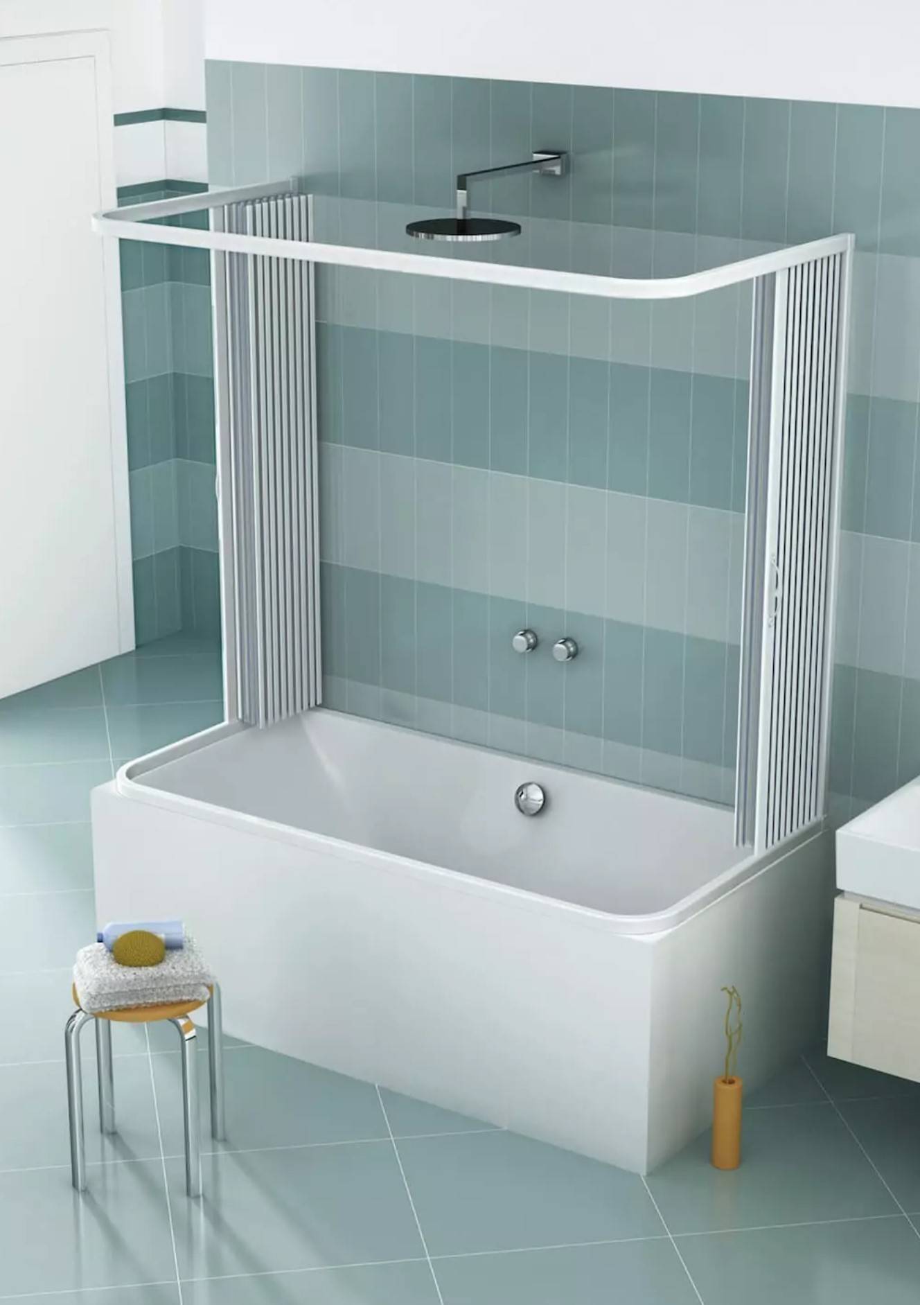 Box sopravasca Venusia 3 lati 70x160x70cm con apertura centrale