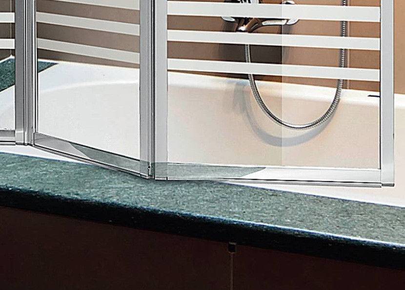 Parete sopravasca a 3 ante 134 x H 140cm in cristallo serigrafato