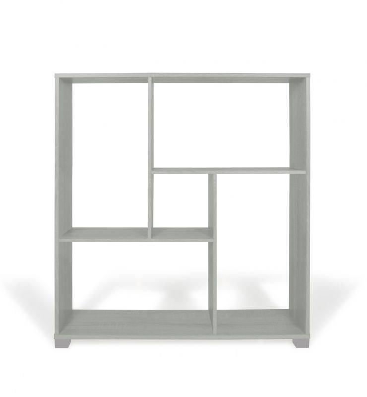 Libreria giorno 5 ripiani 80x24x83.5 legno sbiancato