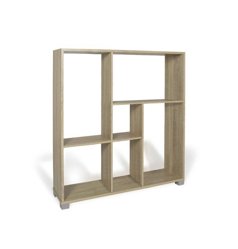 Libreria giorno 5 ripiani 80x24x83.5 color ROVERE