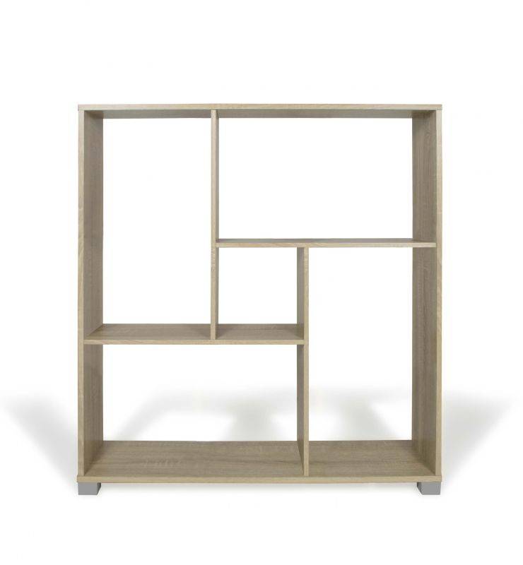 Libreria giorno 5 ripiani 80x24x83.5 color ROVERE