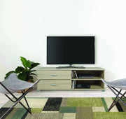 Mobile porta tv con cassetti e ripiani in rovere 120x40x43,5 cm