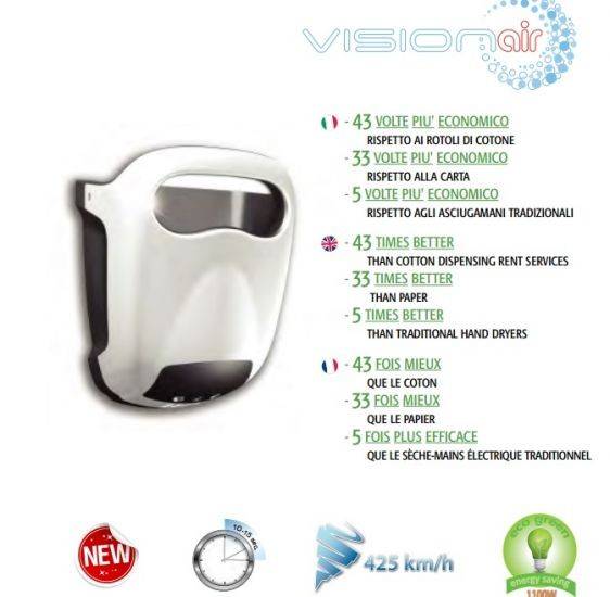 Asciugamani elettrico Vision Air BF Easy bianco