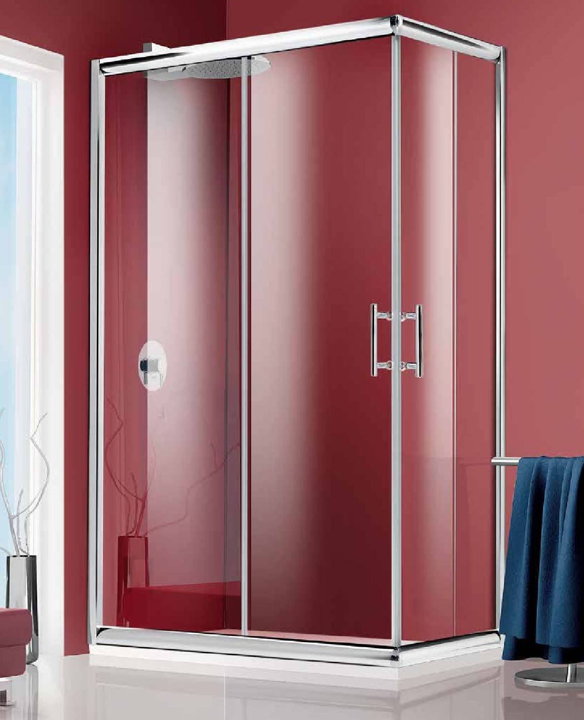 Box doccia Bolle 100x120xh190cm in cristallo trasparente 6 mm