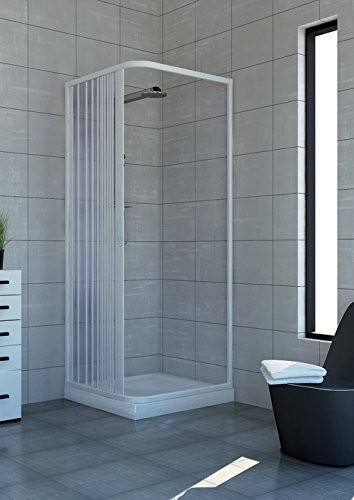 Box doccia Acquario 70x70 cm in PVC con apertura a soffietto laterale